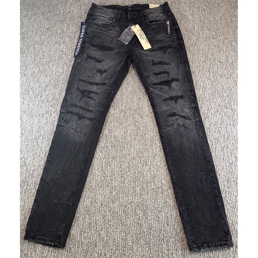 Jordan Craig Jeans‎ Mens 30x32 Industrial Black Sean Legacy Distressed Stretch